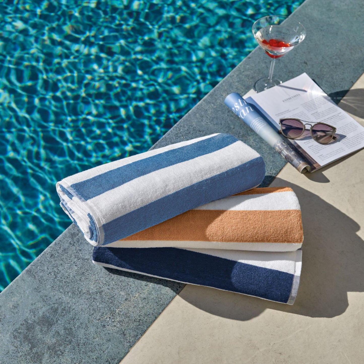 Toalla de Piscina Ibiza Gris - 100% Algodón - 500 g/m² - Teka