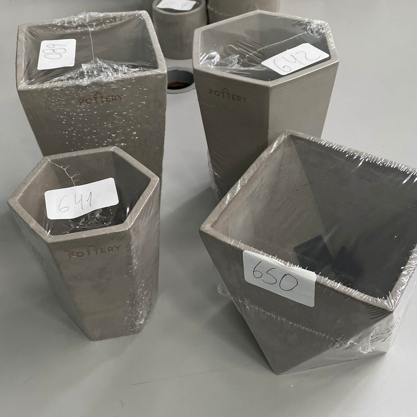 Macetero Cemento Geometrico 641