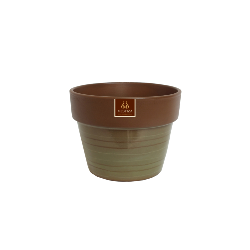 Maceta Boca Ancha Ceramica Greta 13cm