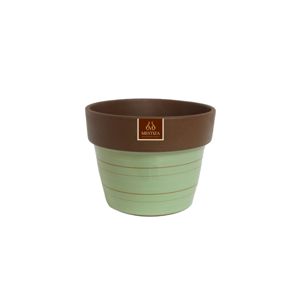 Maceta Boca Ancha Ceramica Greta 13cm