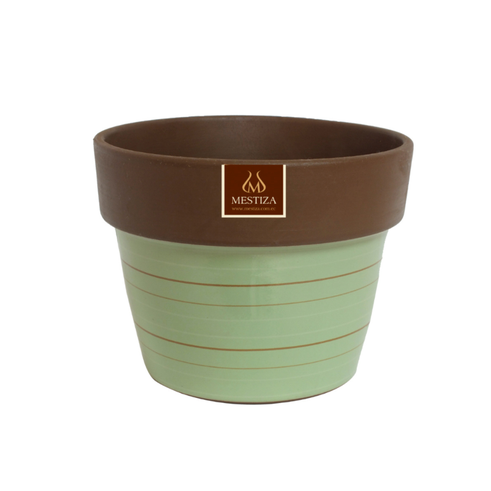 Maceta Boca Ancha Ceramica Greta 18cm