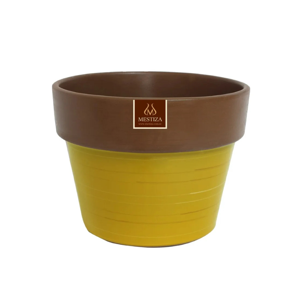Maceta Boca Ancha Ceramica Greta 18cm