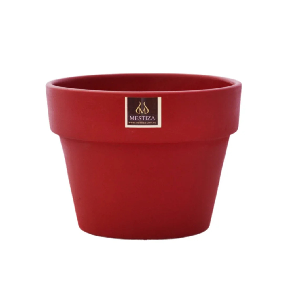 Maceta Boca Ancha Ceramica Greta 18cm