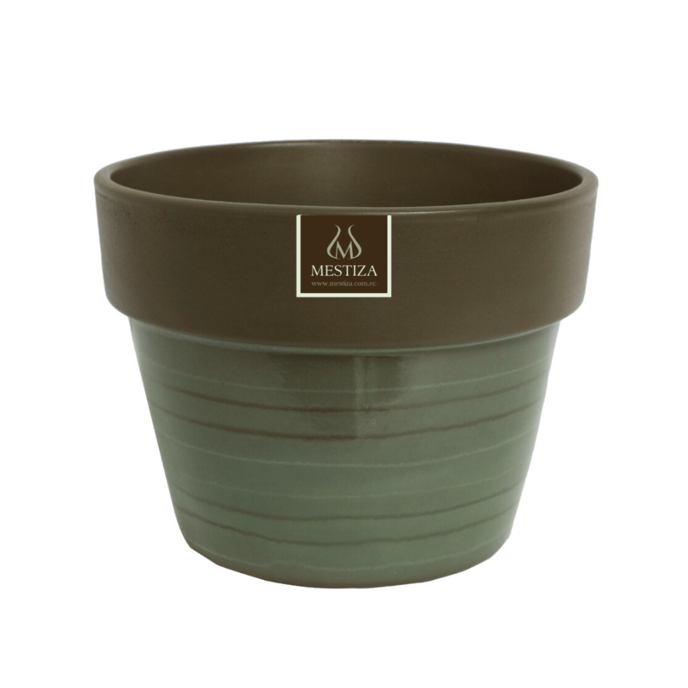 Maceta Boca Ancha Ceramica Greta 21cm
