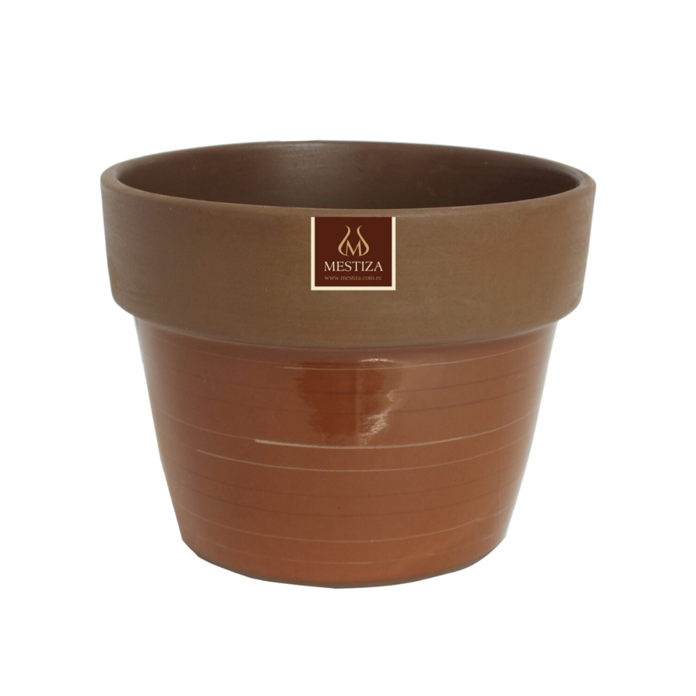 Maceta Boca Ancha Ceramica Greta 21cm