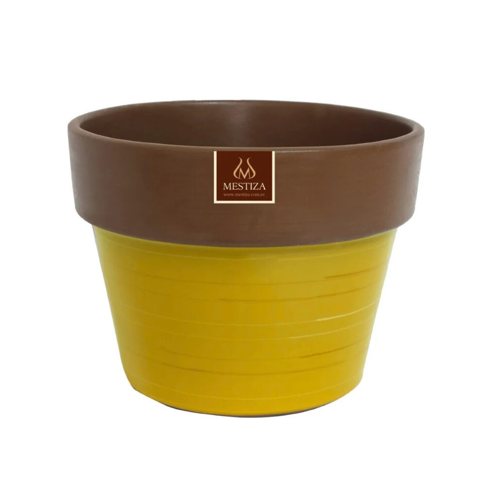 Maceta Boca Ancha Ceramica Greta 21cm
