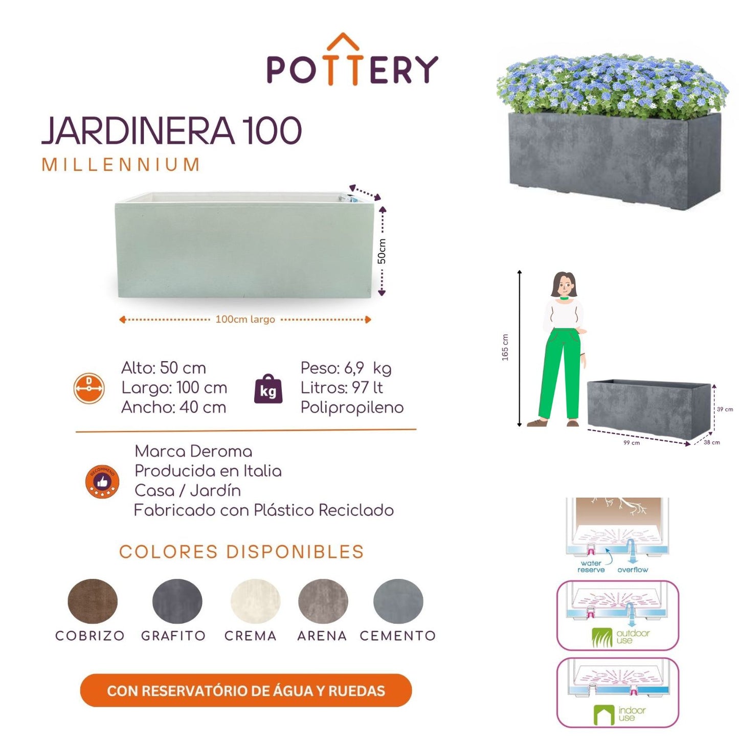 Jardinera Millennium 100