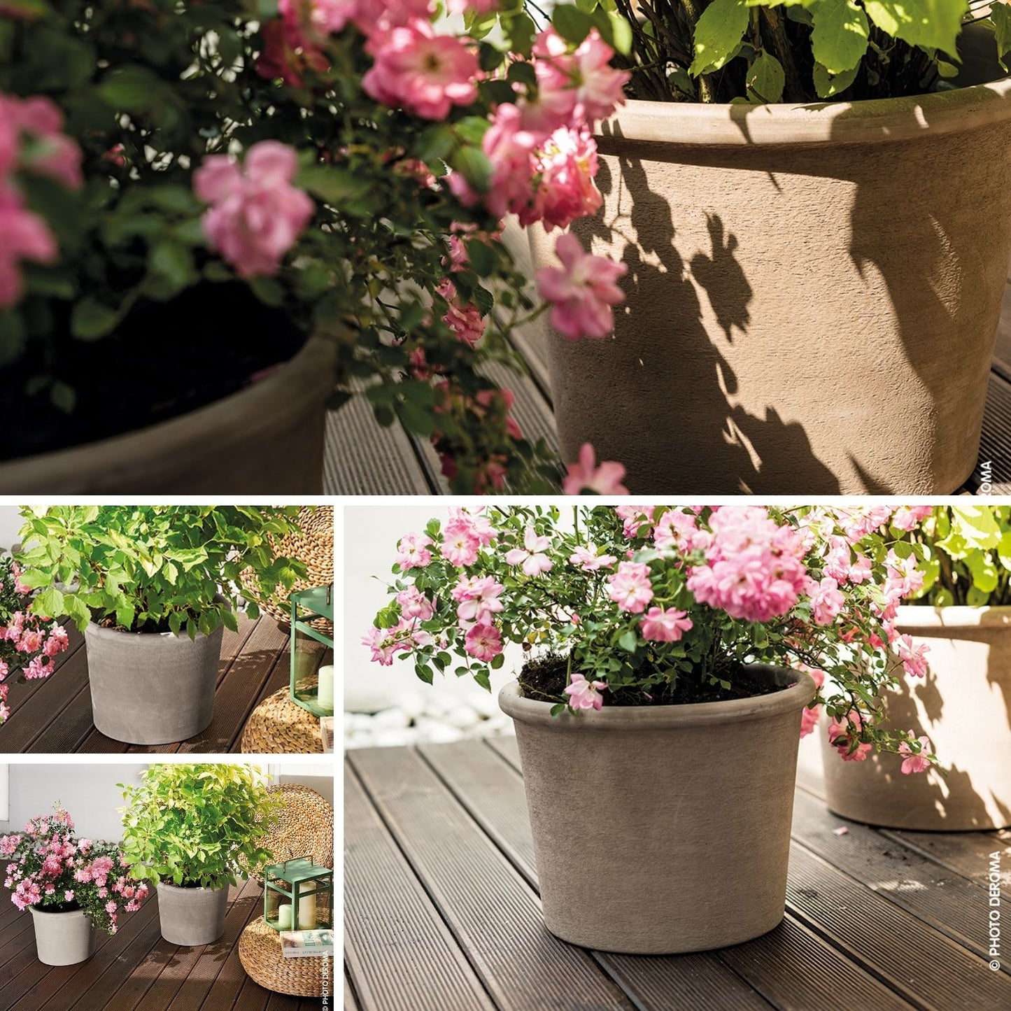 Macetero Primitivo Cilíndrico Grafito 28