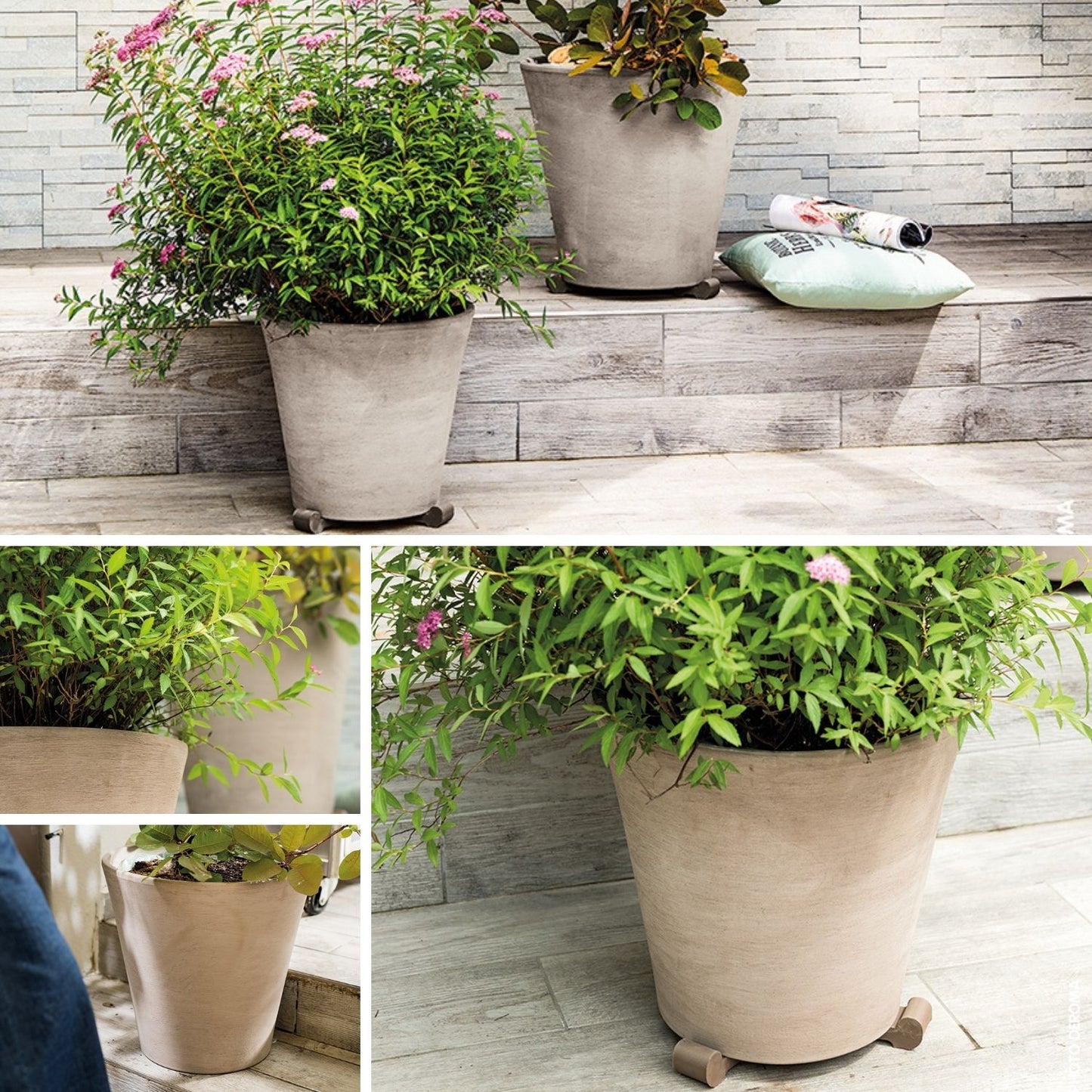 Macetero Primitivo Cónico Grafito 31