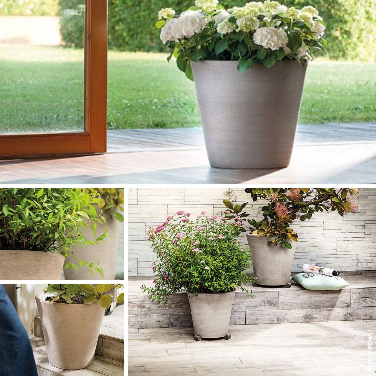 Macetero Primitivo Cónico Grafito 36