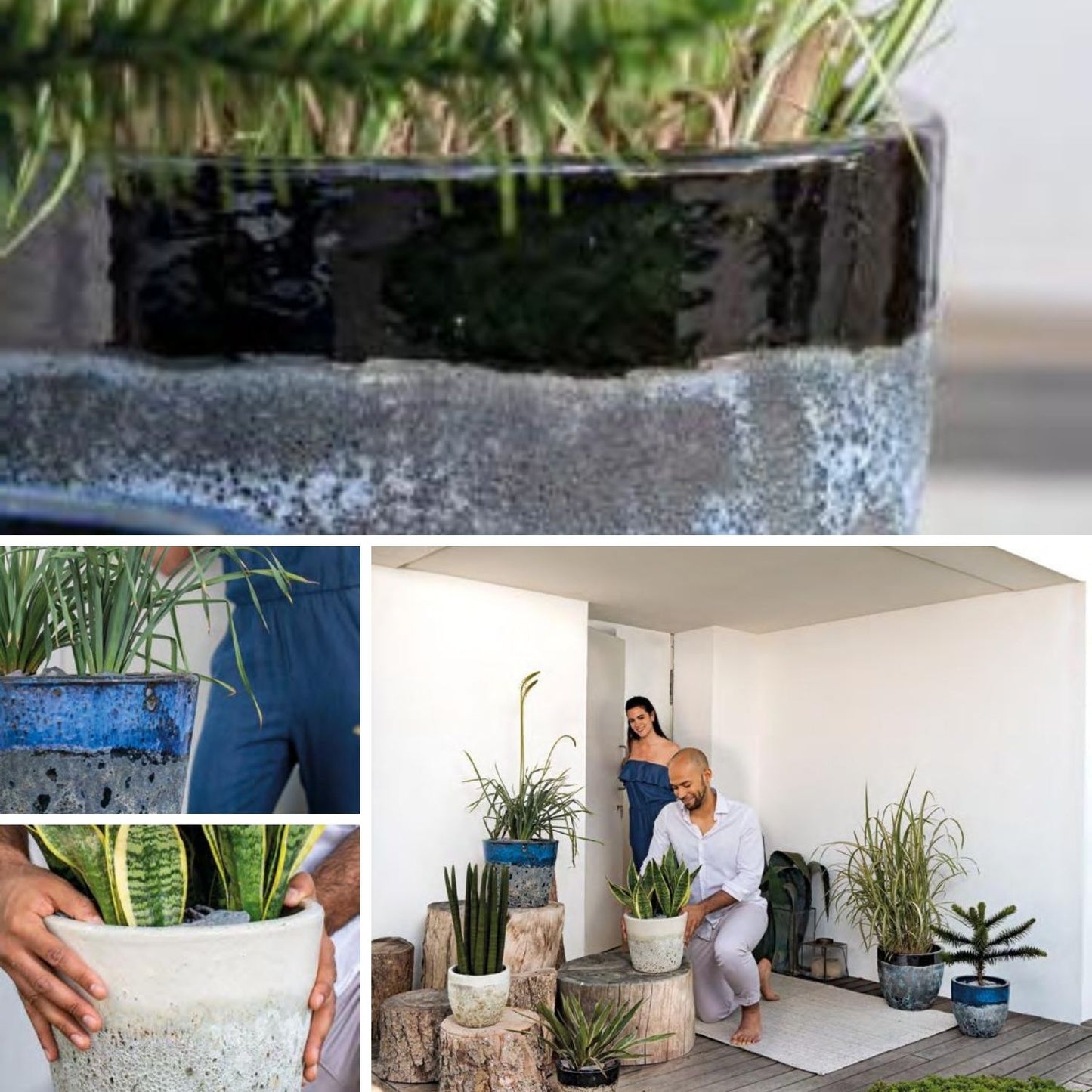 Macetero Seaside Cónico 23 Negro Capri