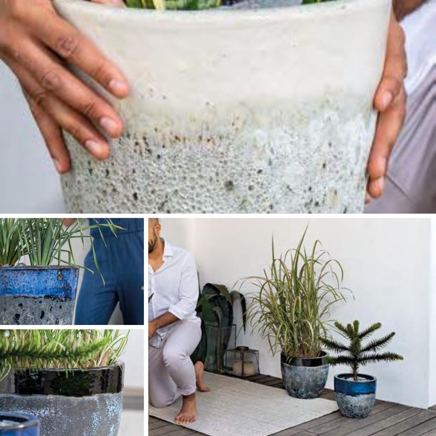 Macetero Seaside Cónico 36 Blanco Tropea