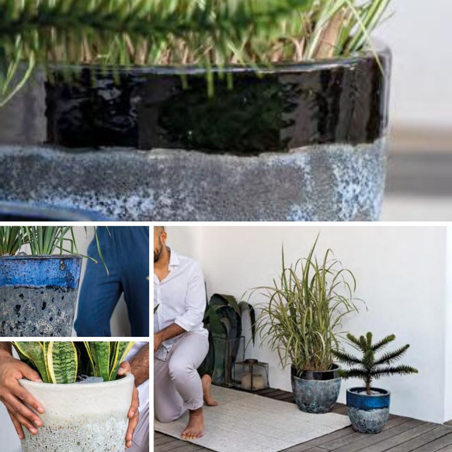 Macetero Seaside Cónico 36 Negro Capri