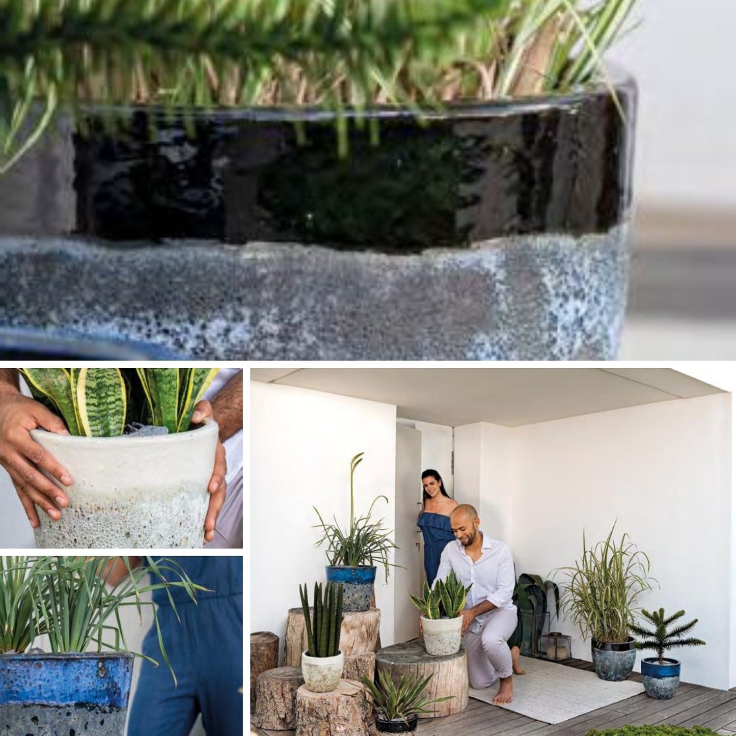 Macetero Seaside Ovalado 28 Negro Capri