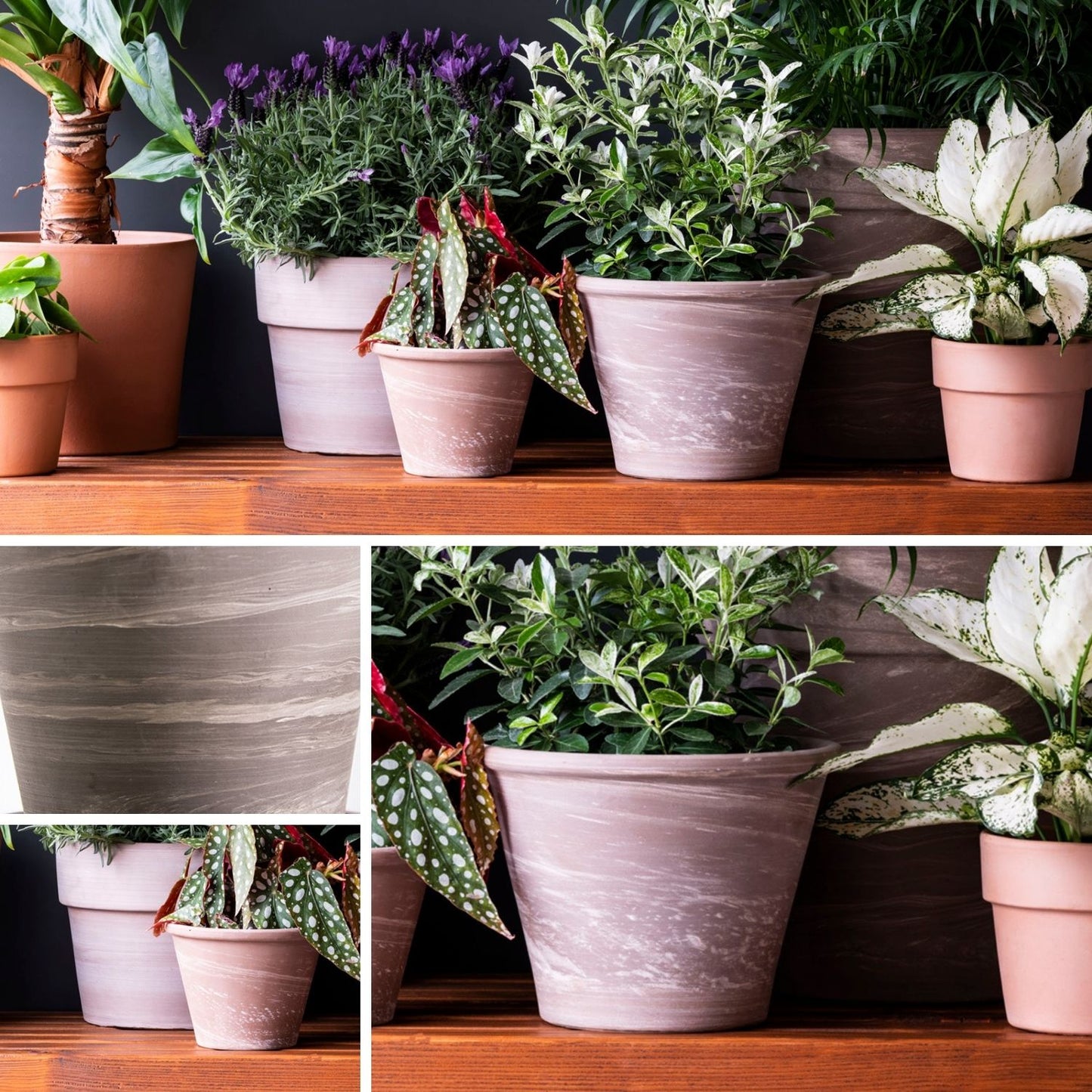 Macetero Vasum Duo Grafito 21