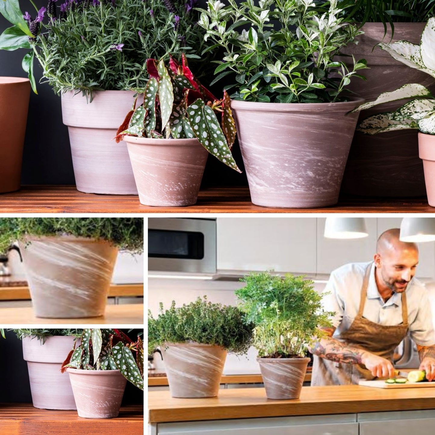 Macetero Vasum Duo Grafito 37