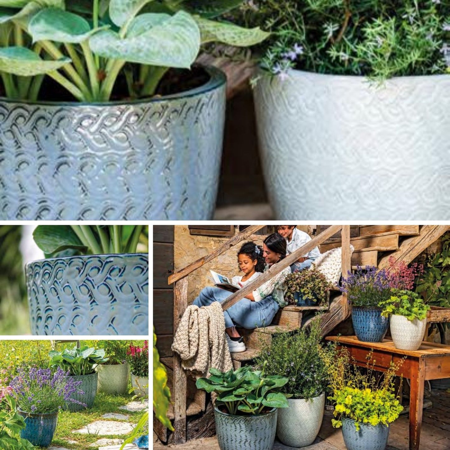 Macetero Woolly 23 Blanco Arena