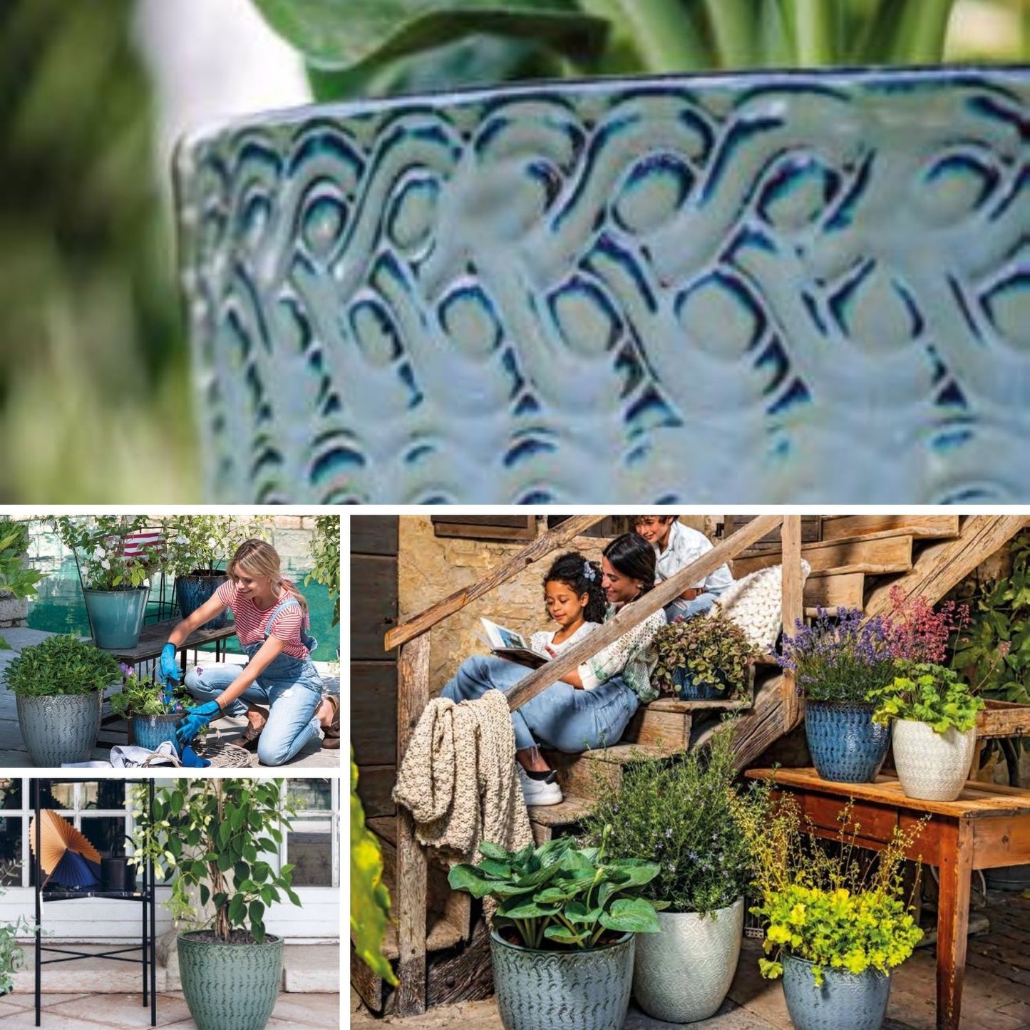 Macetero Woolly 23 Verde Costa