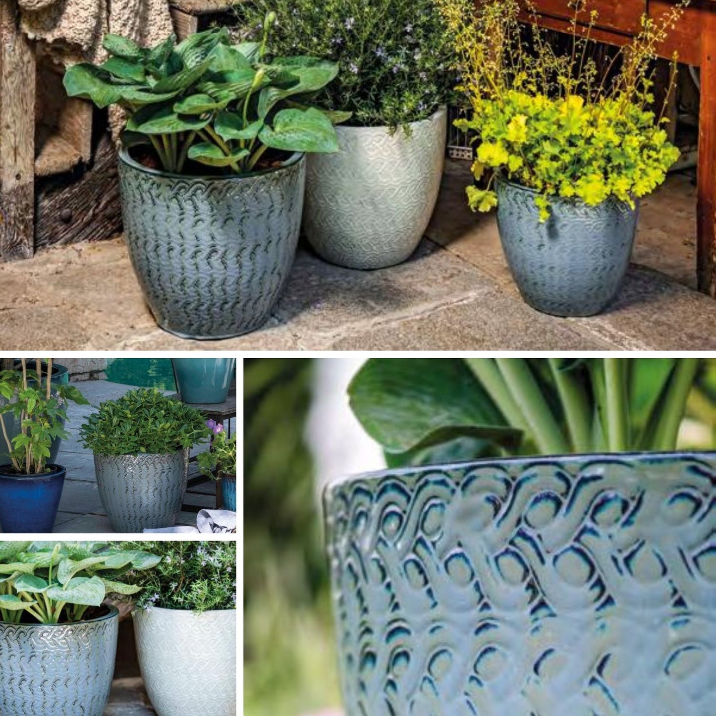 Macetero Woolly 36 Verde Costa