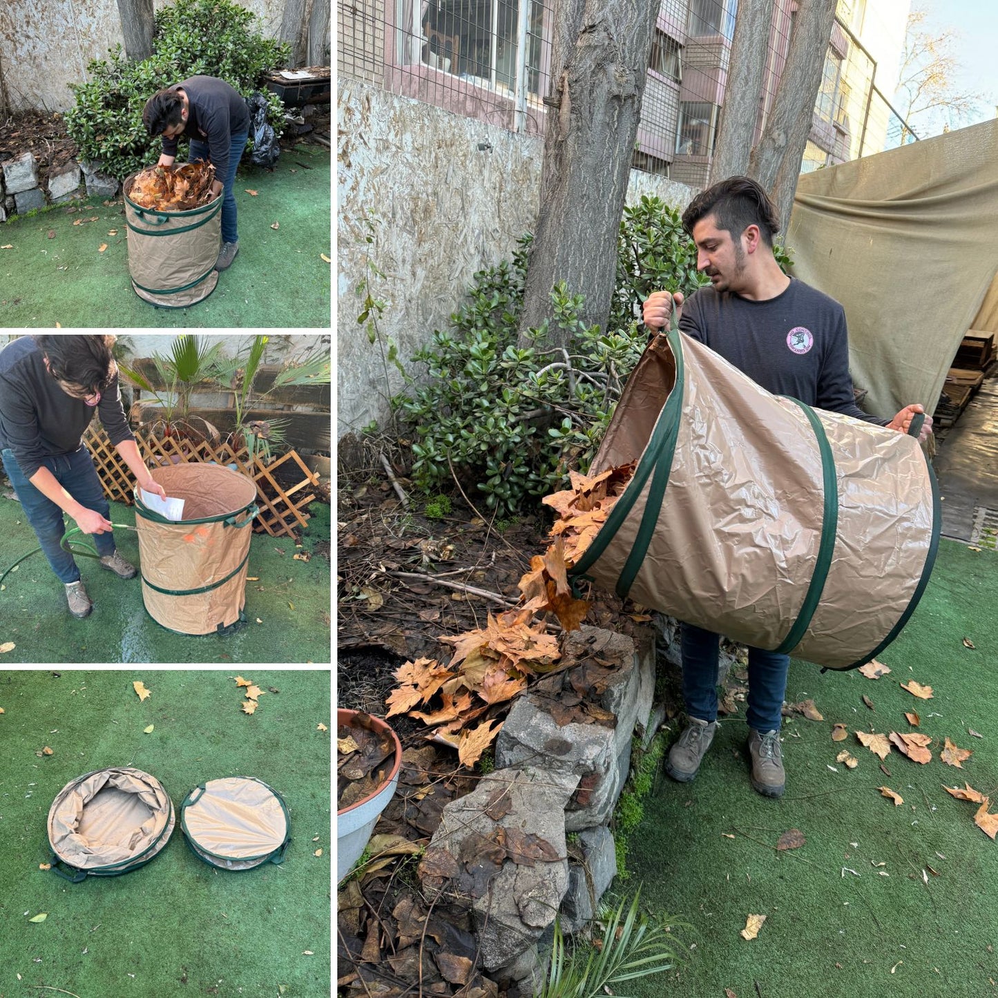 Bolsa Multiuso PopUp Plegable 161Lts Beige PVC300g XXL