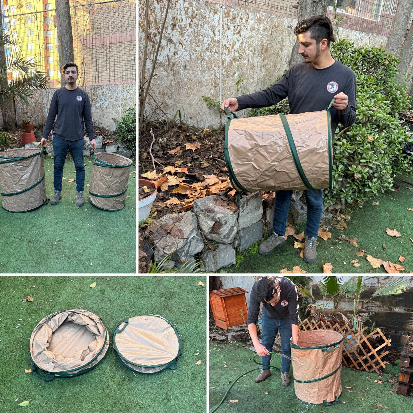 Bolsa Multiuso PopUp Plegable 92Lts Beige PVC300g