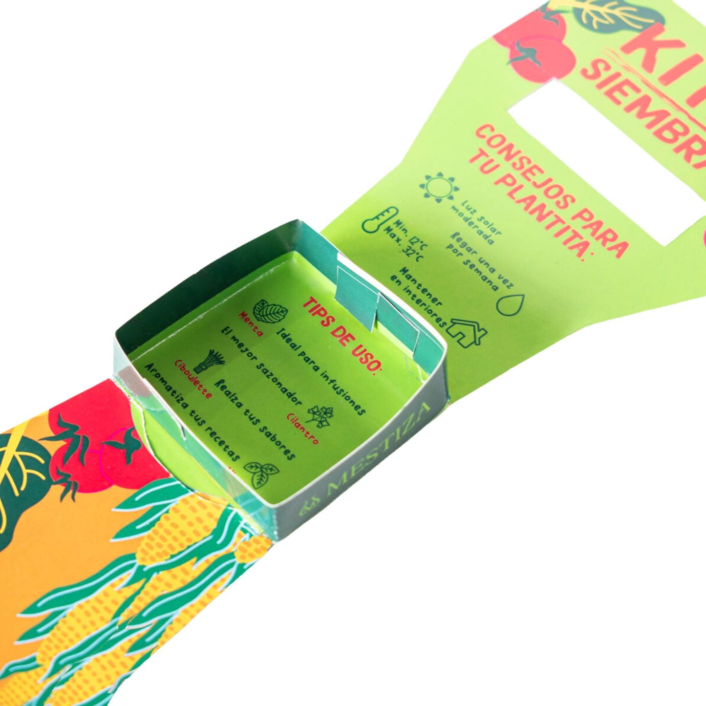 Kit de Siembra Kony 8 Blanca con Semillas de Albahaca