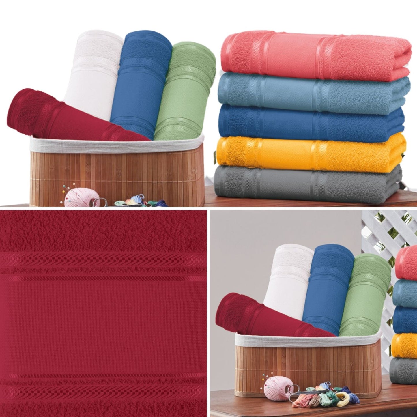 Toalla de Rostro para Bordar Cristine - 100% Algodón - 360g/m² - Teka