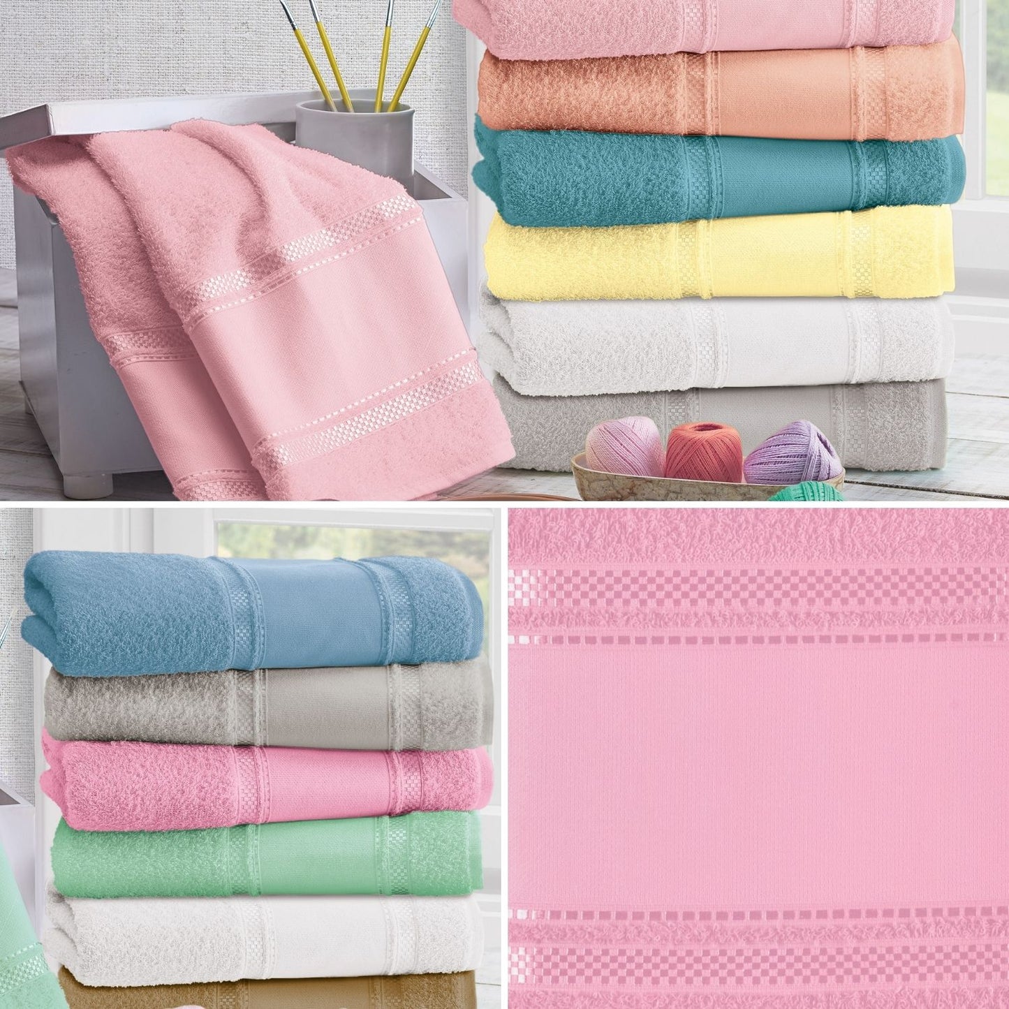 Toalla de Rostro para Pintar Valentine - 100% Algodón - 360g/m² - Teka