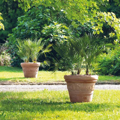 Maceta Extra Grande Toscana 80cm con Relieve Terracota