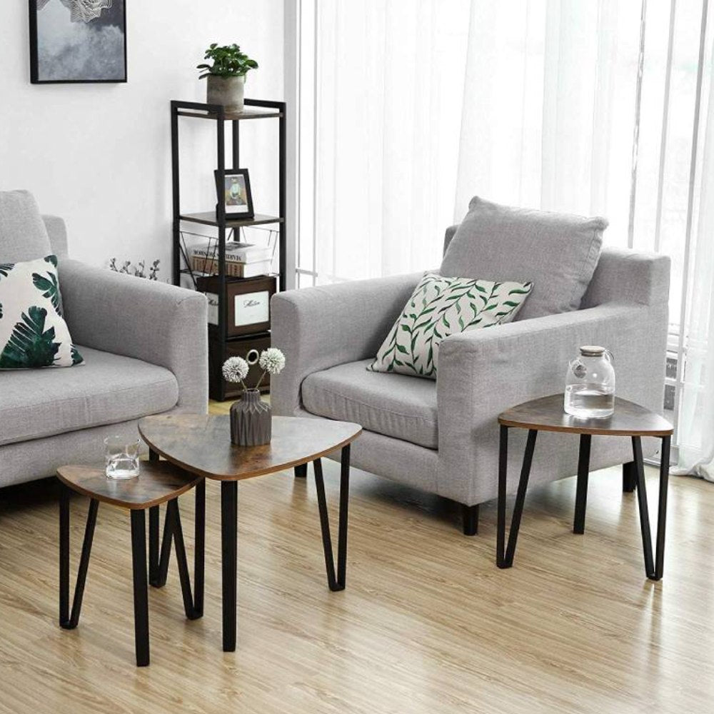 Set 3 Mesas Nido Estilo Rústico - DURC13