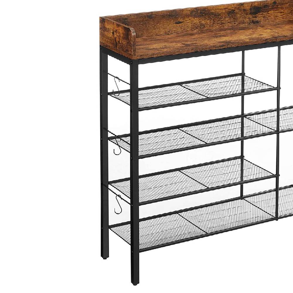 Estantería de 4 Niveles con Ganchos - IZA18