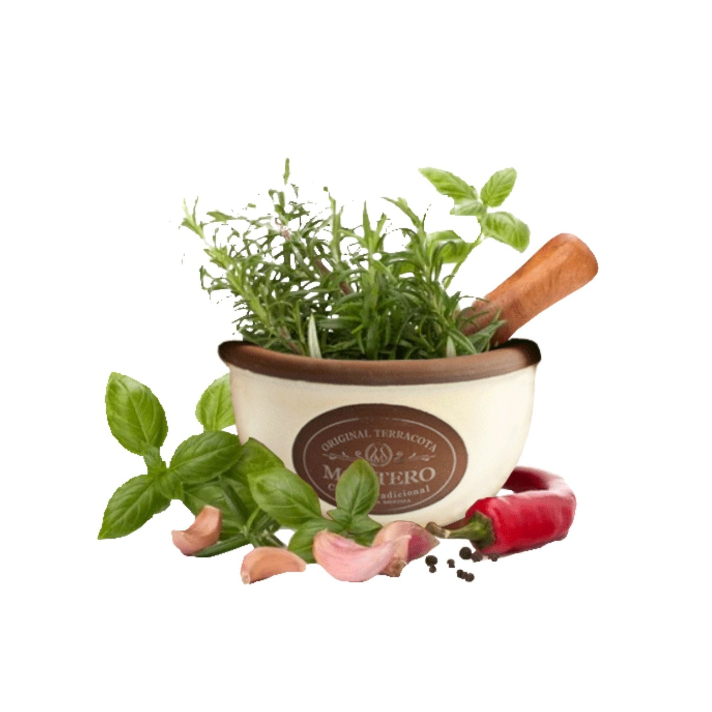 Mortero con Mazo Mestiza Crema