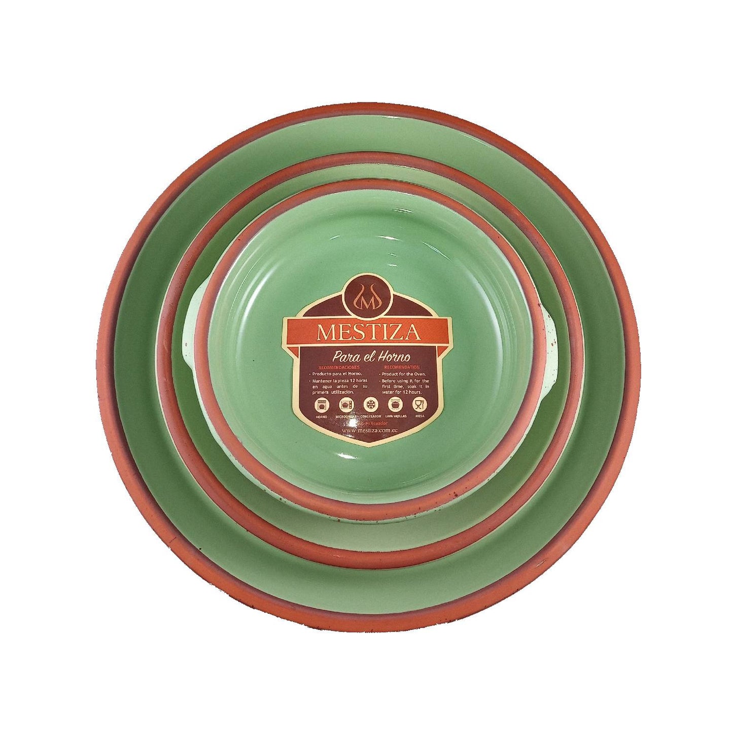 Set de Platos y Cazuelas Menta Miel