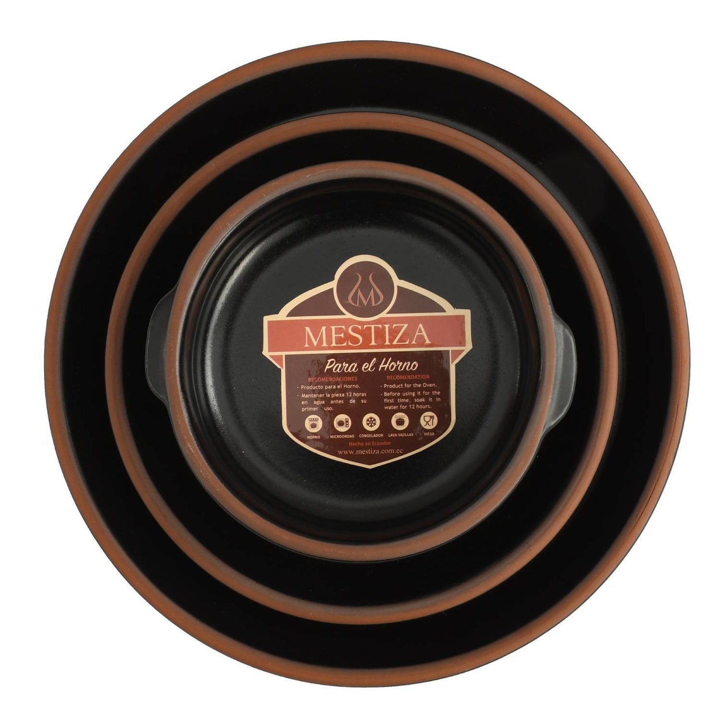 Set de Platos y Cazuelas Negro Ébano