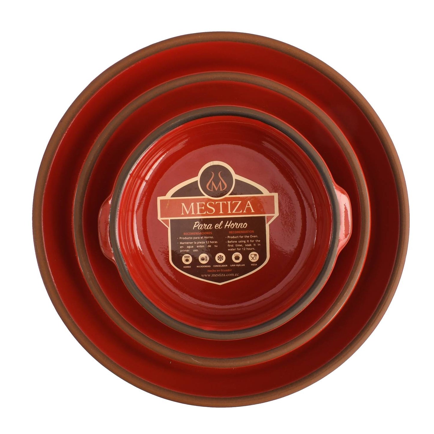 Set de Platos y Cazuelas Rojo Fuego