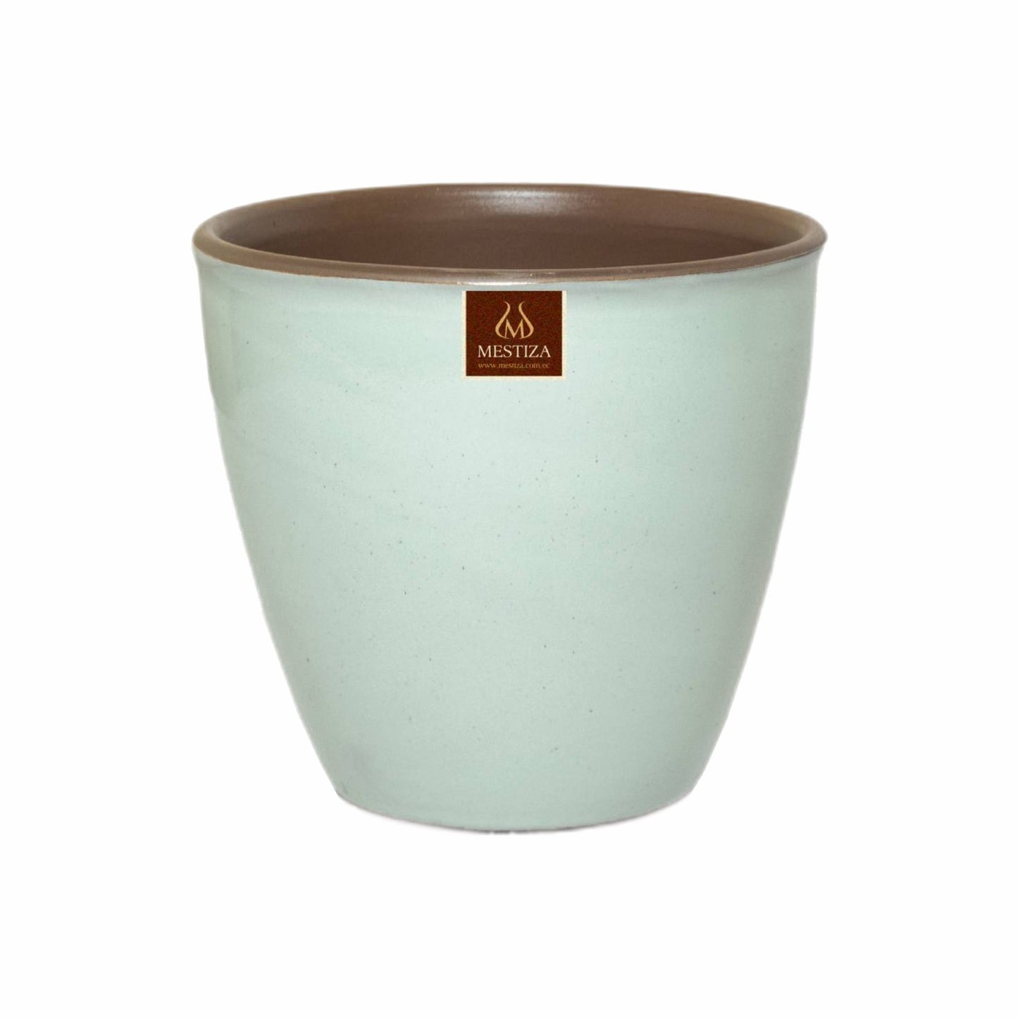 Maceta Zafiro Morena Verde Agua