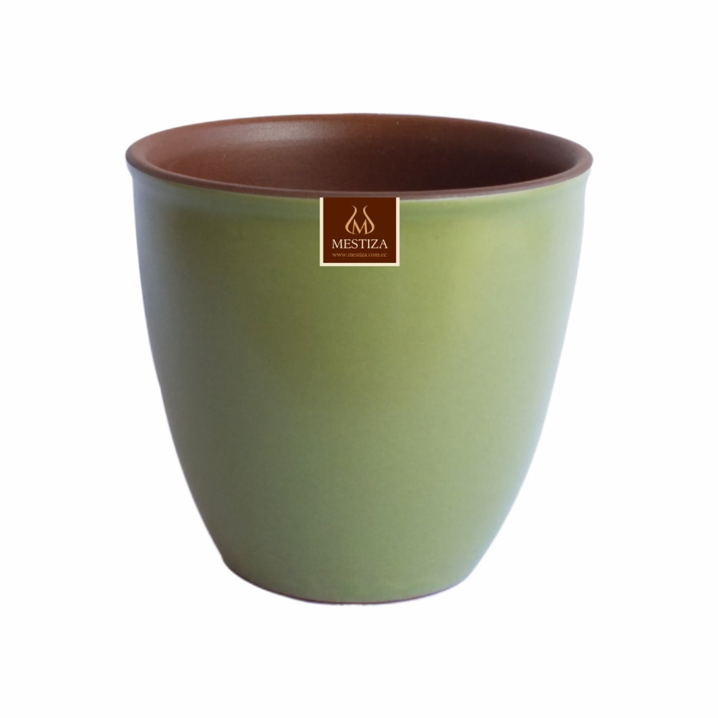 Maceta Zafiro Morena Verde Oliva