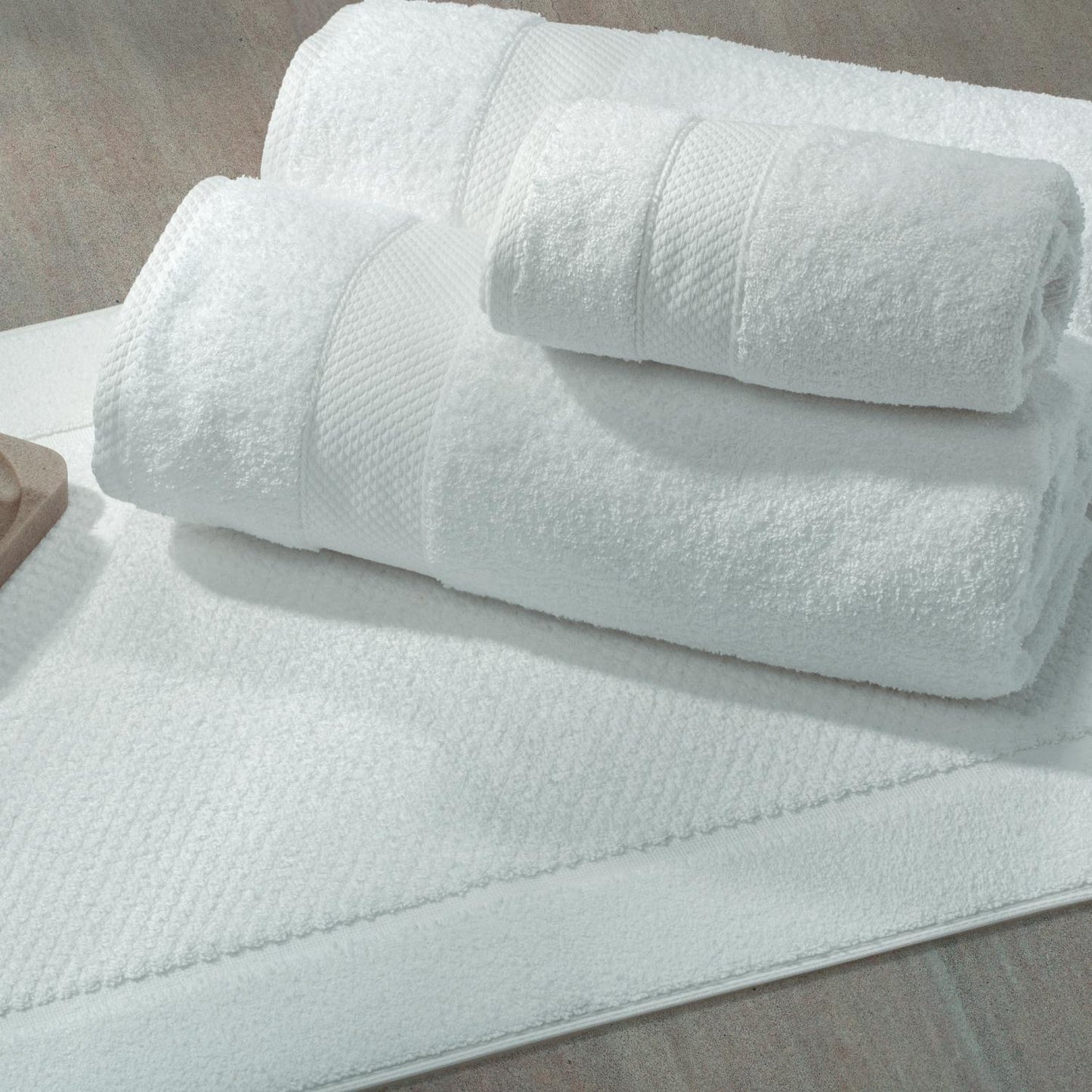 Toalla de Rostro Safira Blanca 670g/m² - 100% Algodón - Teka