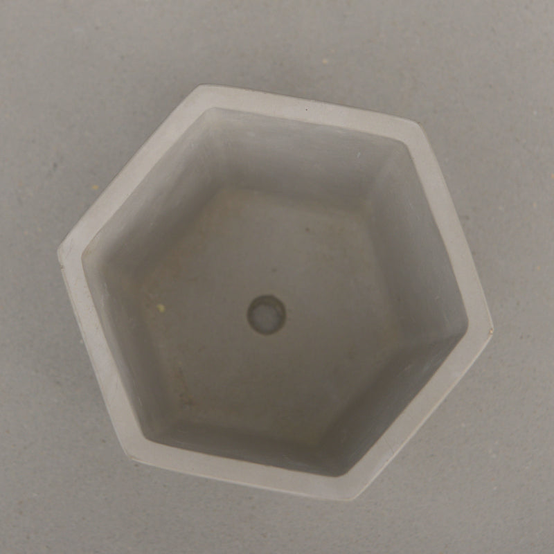 Macetero Cemento Hexagonal 642