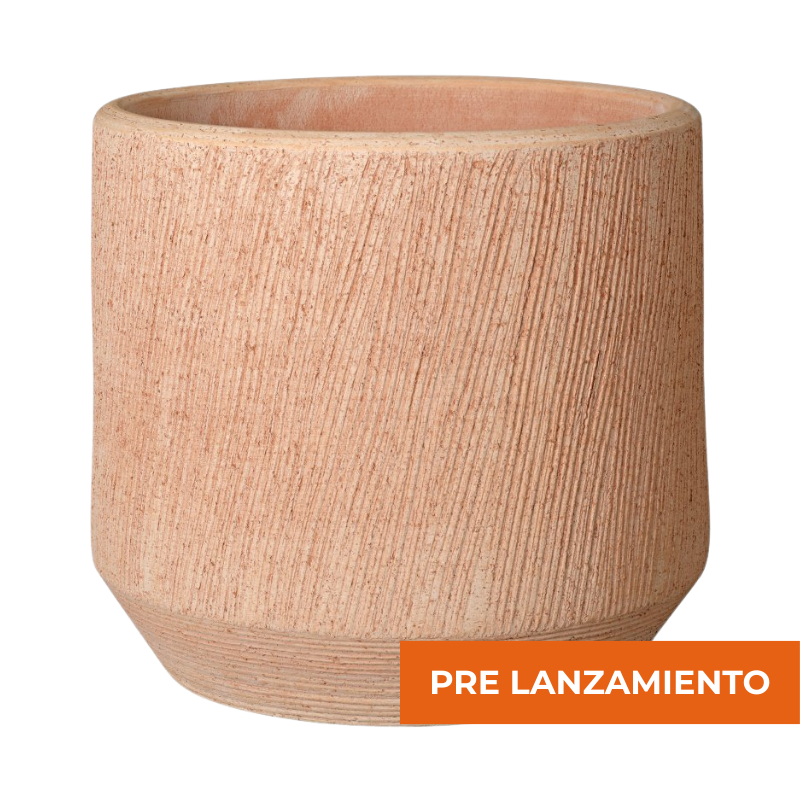 Maceta Graffio Texturizada Terracota