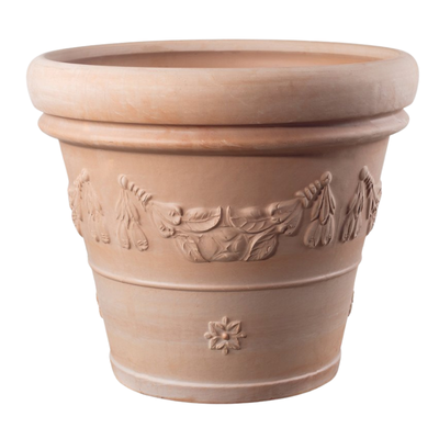 Maceta Extra Grande Toscana 80cm con Relieve Terracota