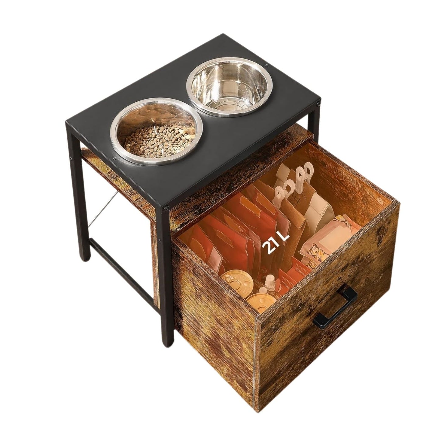 Mueble Pet Comedor Elevado y Despensa - Ali03