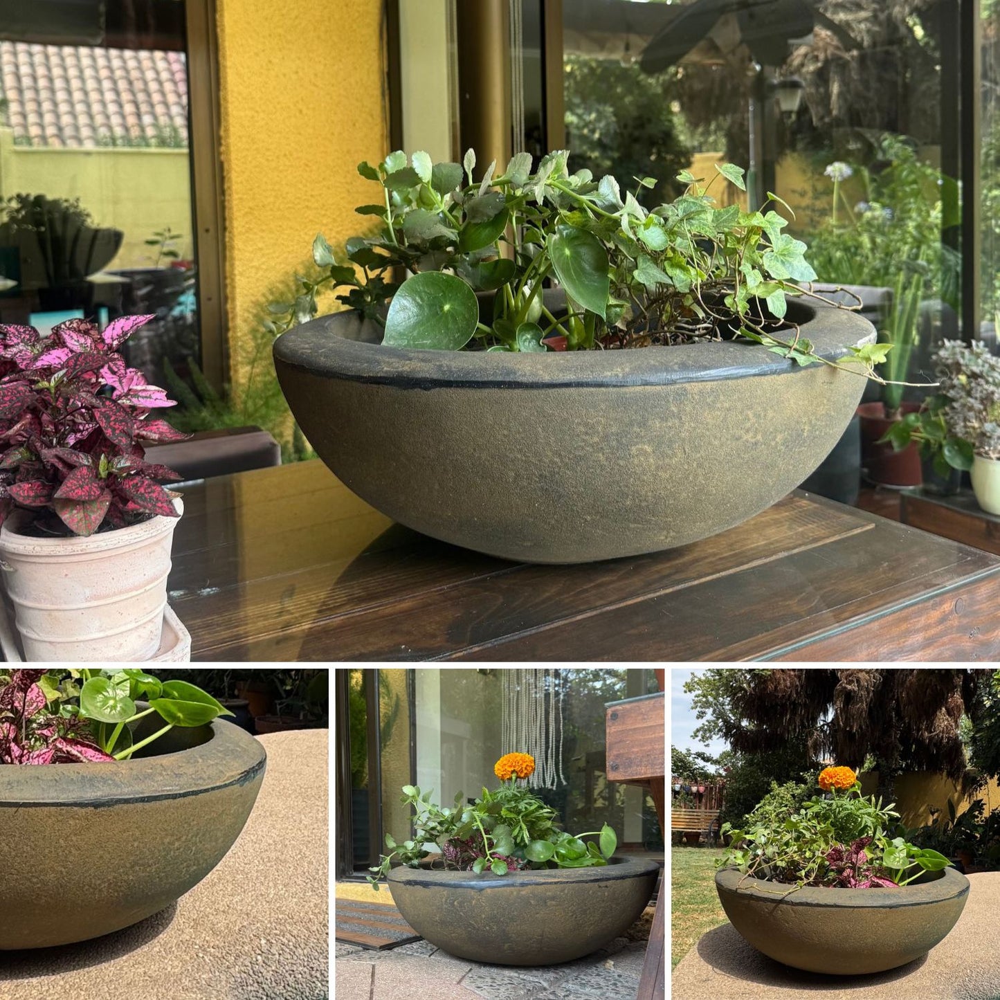 Maceta Bowl Calota 53 Cobre
