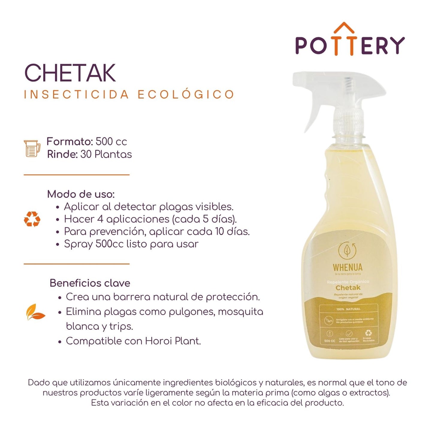 Repelente Orgánico Chetak - 500cc Spray