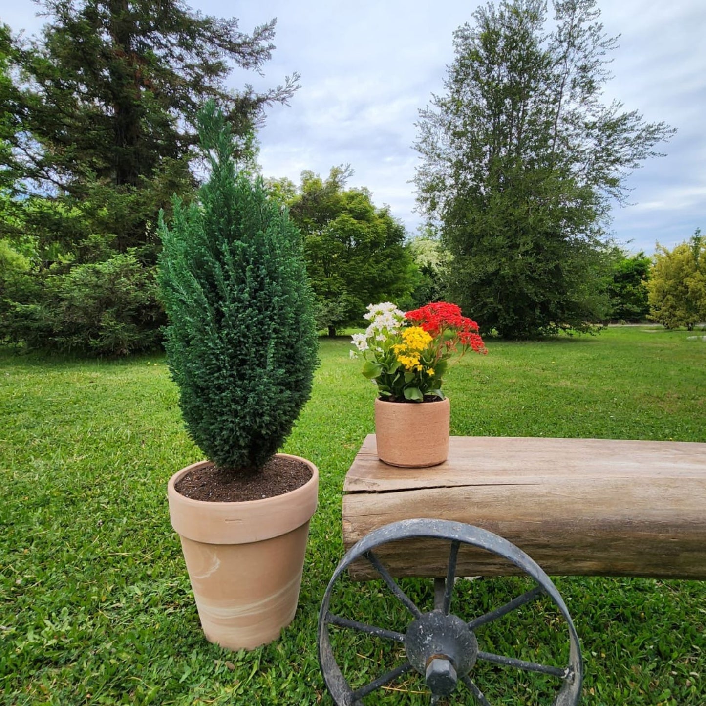 Macetero Alto Duo Terracota 24