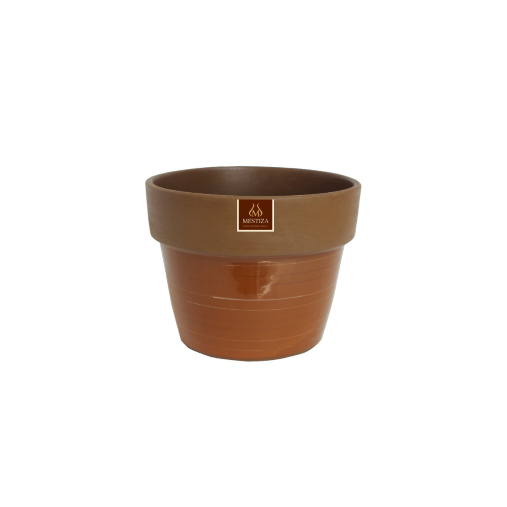 Maceta Boca Ancha Ceramica Greta 13cm