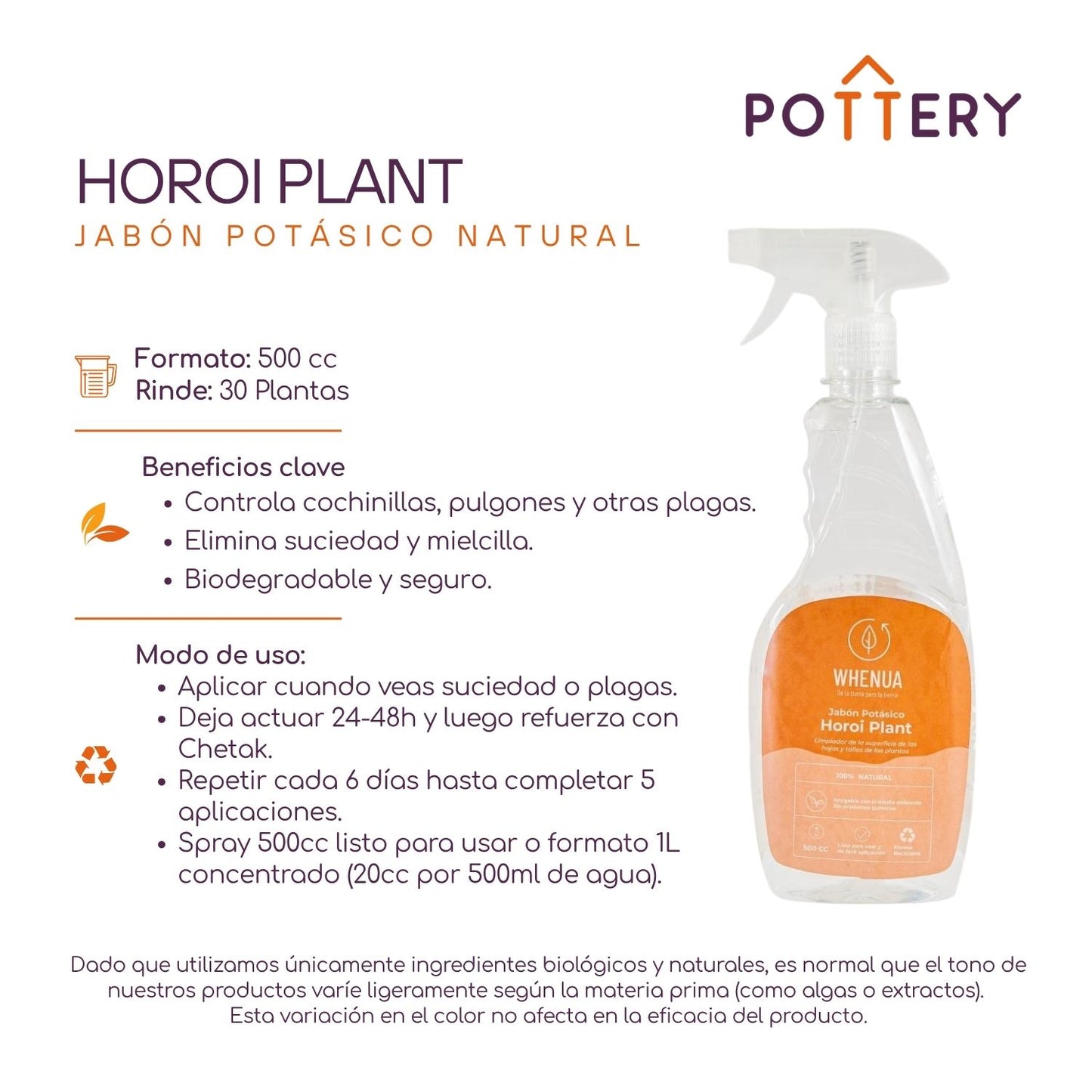 Jabón Potásico Horoi Plant - 500cc Spray
