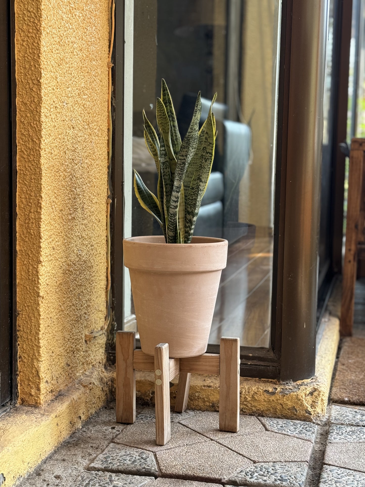 Macetero Alto Duo Terracota 24