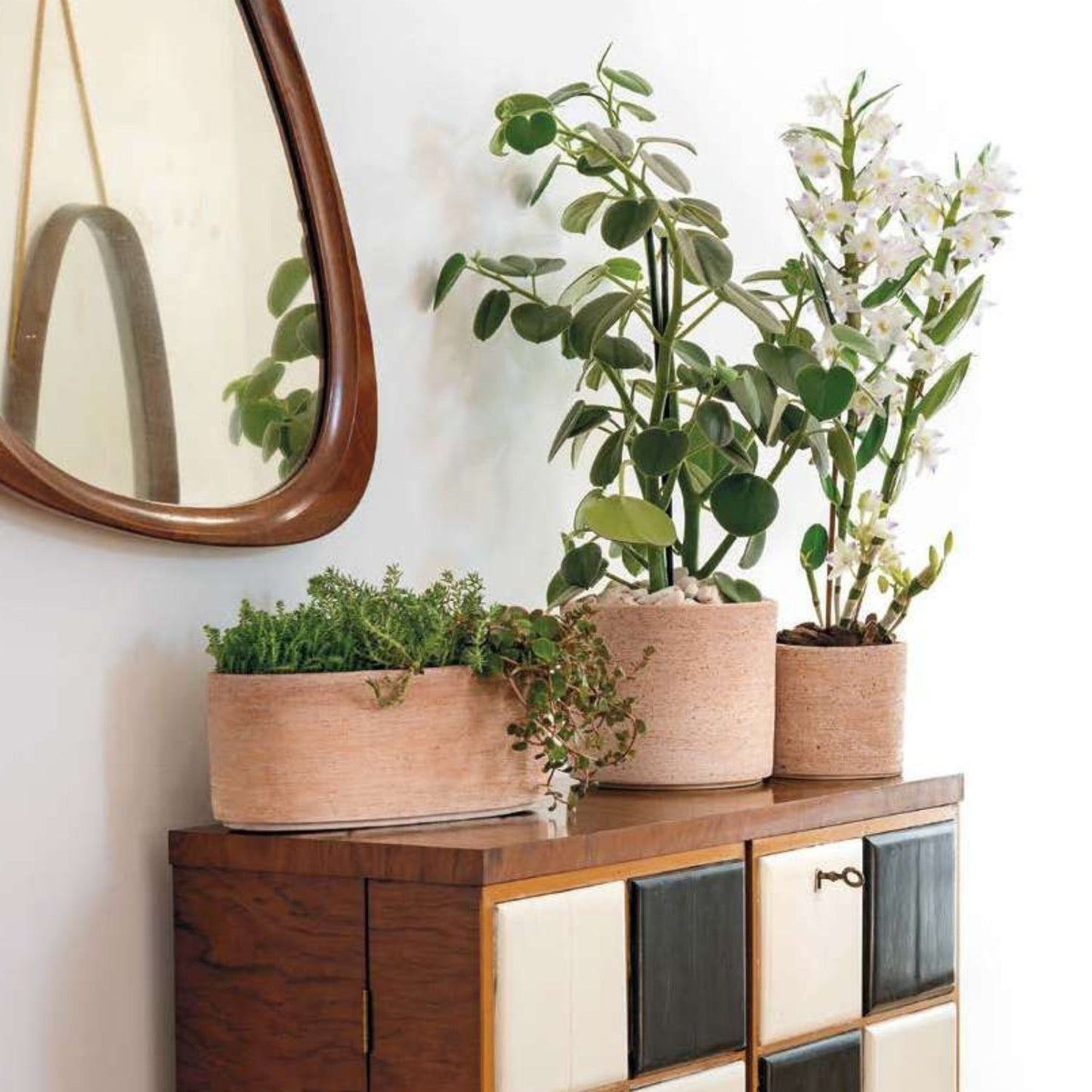 Jardinera Luna 33cm Ovalada Terracota