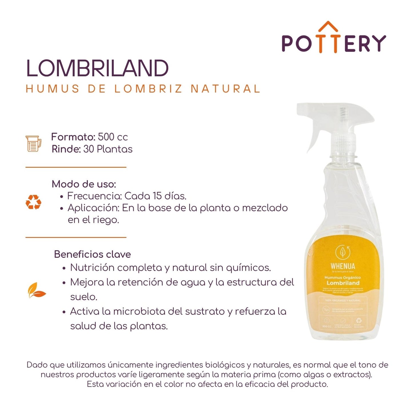 Fertilizante Natural Lombriland  - 500cc Spray
